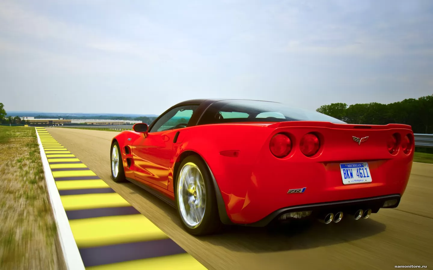 Chevrolet Corvette ZR1 with open top, cabriolets, cars, Chevrolet, red, tec...