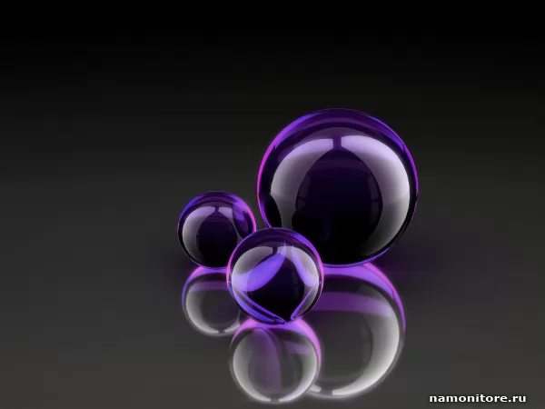Фиолетовые шары, 3d-графика