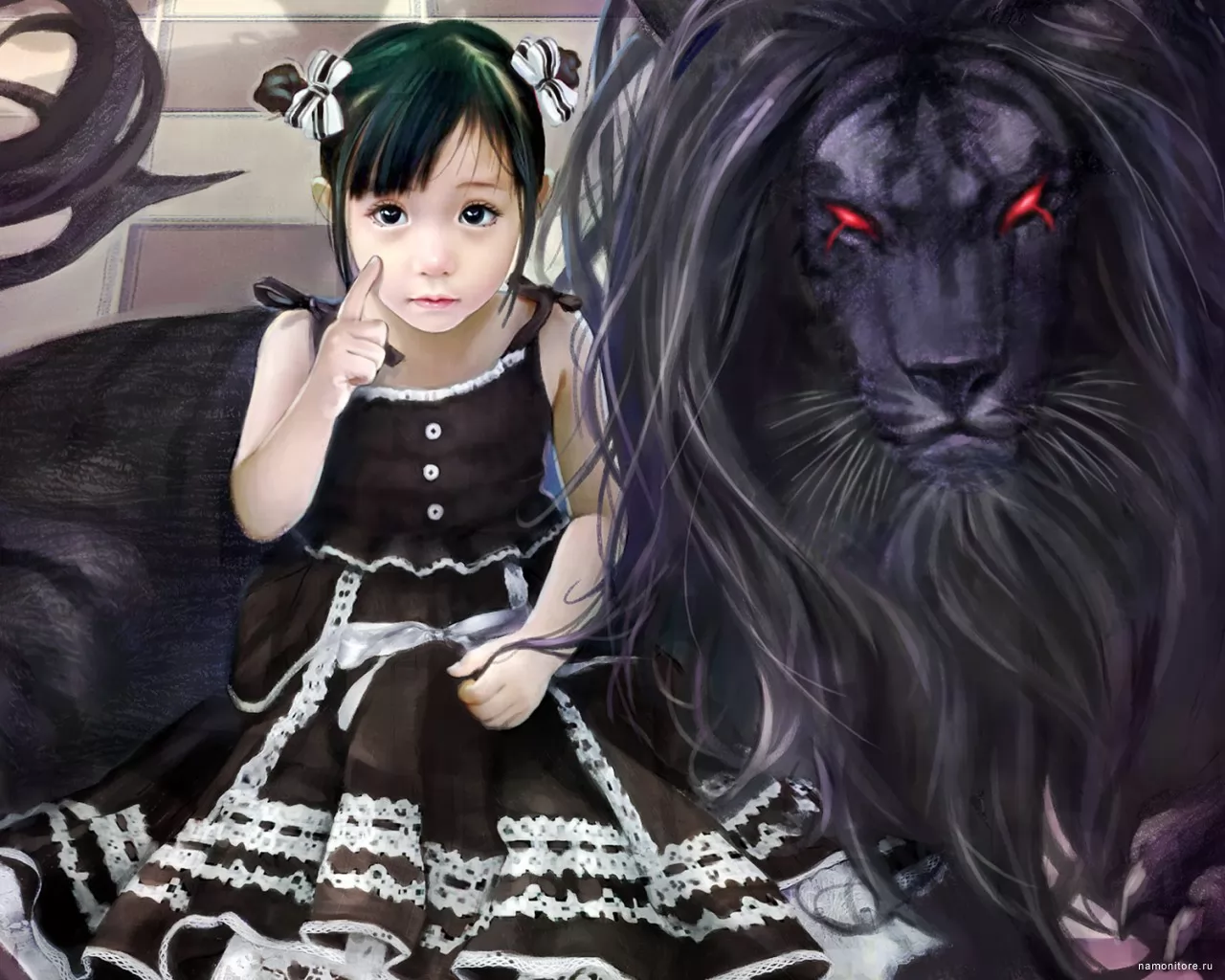 Girl and Lion, , , , ,  