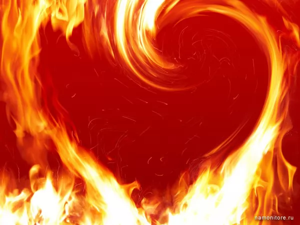 Burning heart, 3D