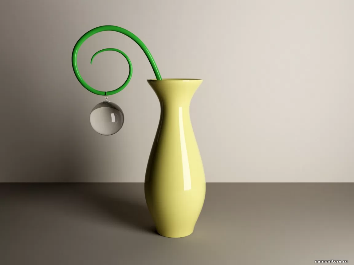 Drop. A still-life with a jug, 3D, drawed, grey, still-life x