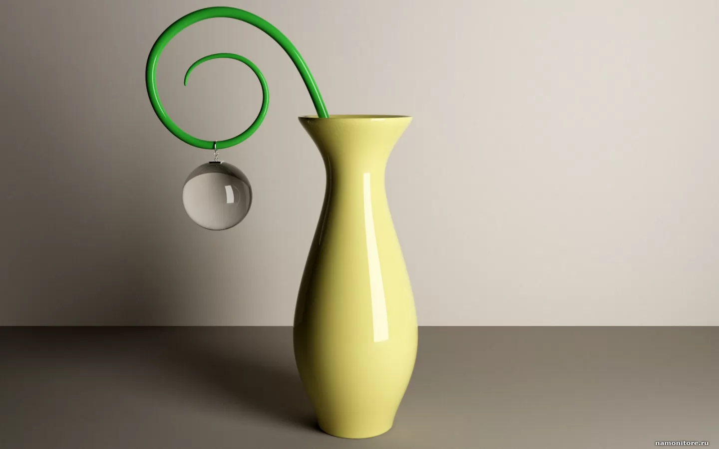 Drop. A still-life with a jug, 3D, drawed, grey, still-life x