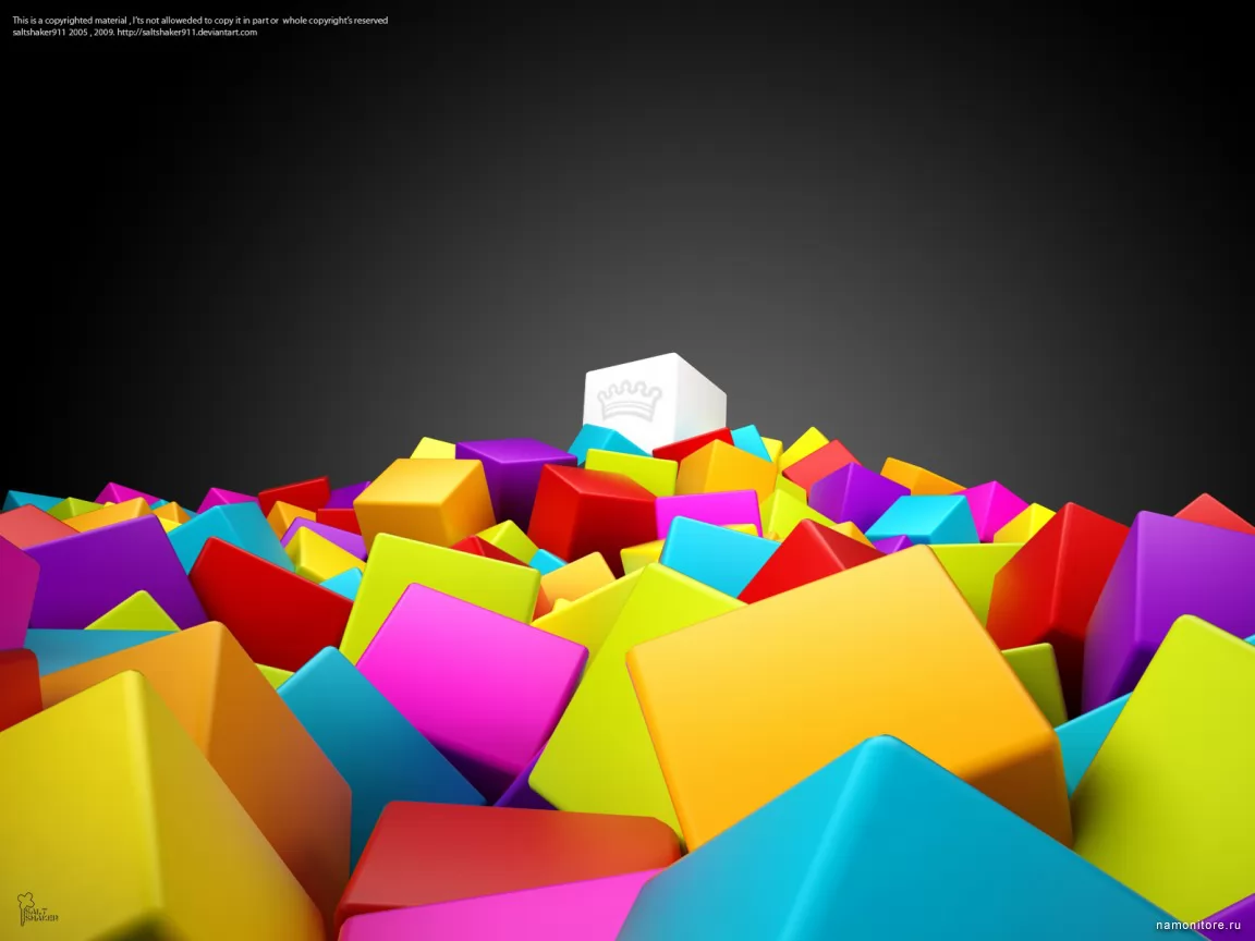 Cubes, 3D, drawed x