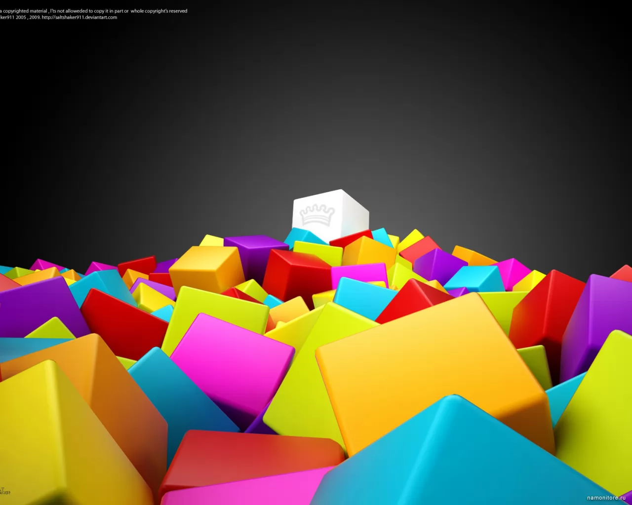 Cubes, 3D, drawed x
