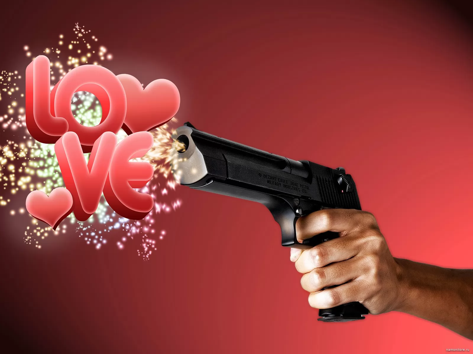 Love Gun, drawed, guns, love, pink x