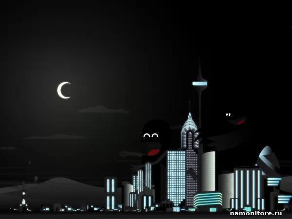 Ночь над городом, 3d-графика