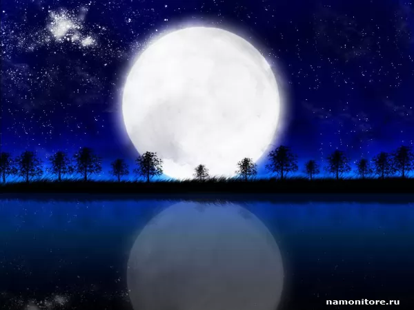 The Huge moon, 3D