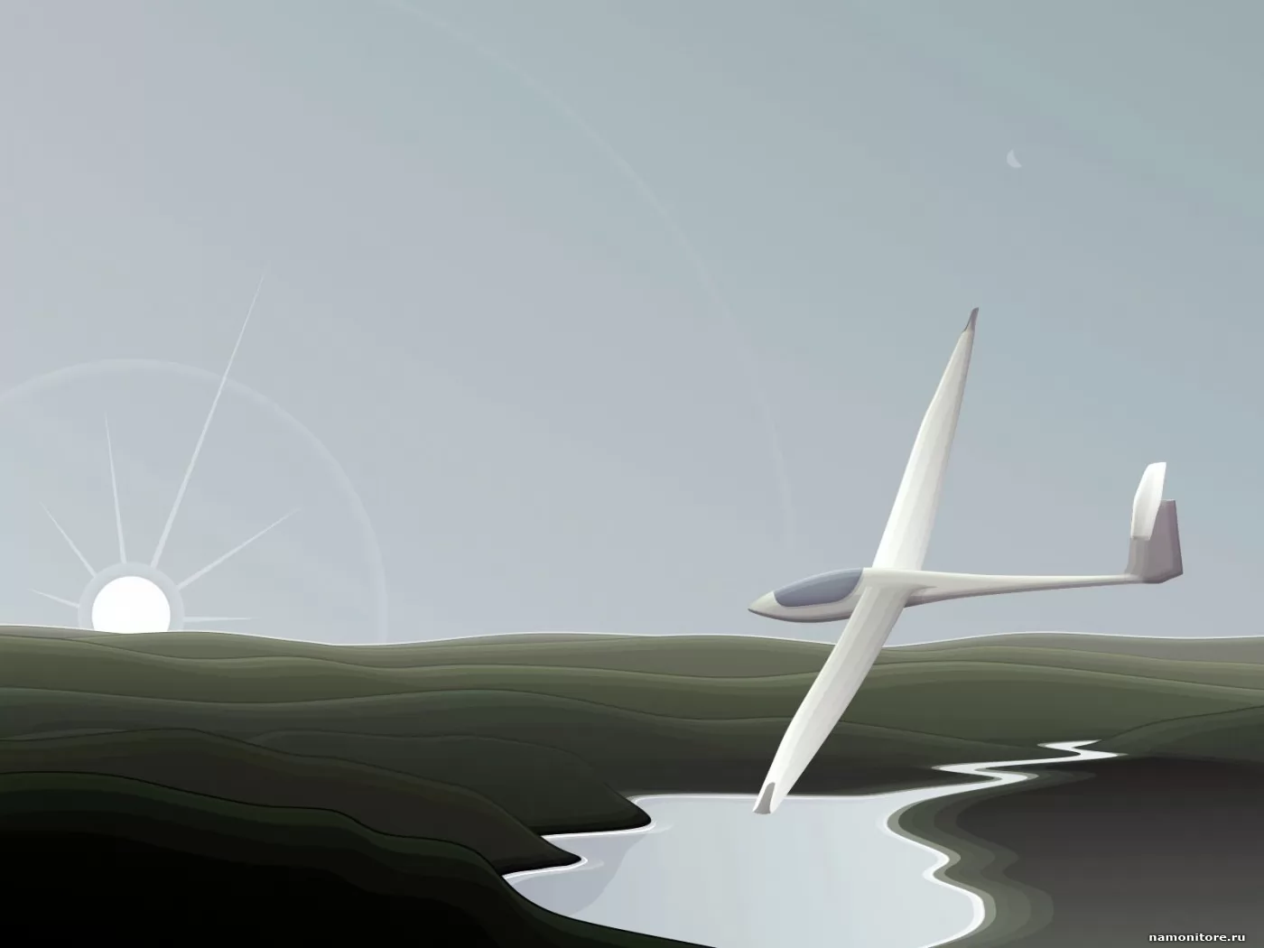 Plane, 3D, aircraft, drawed, flight, grey x