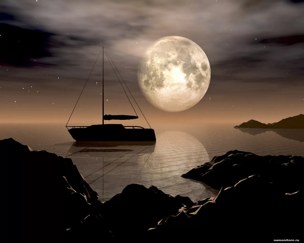 Silvery Moon, 3D, , , , , , ,  