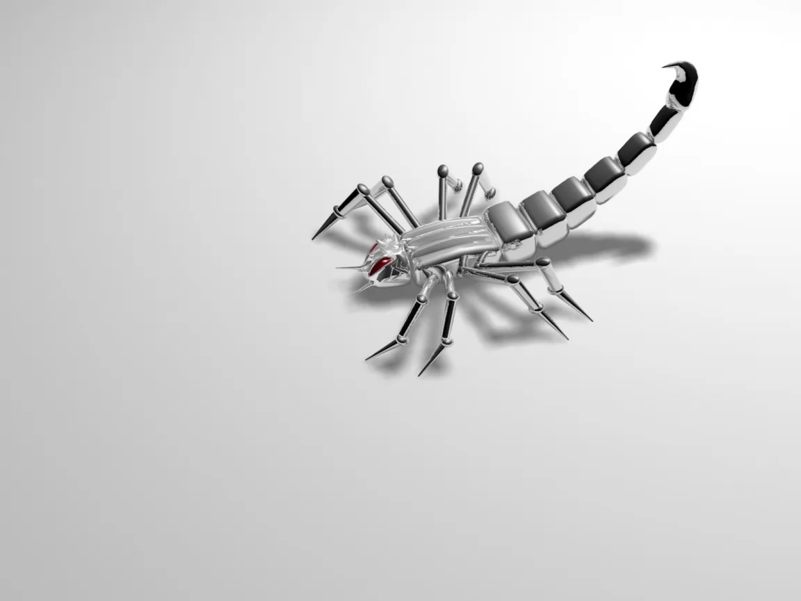Скорпион 3д рисунок