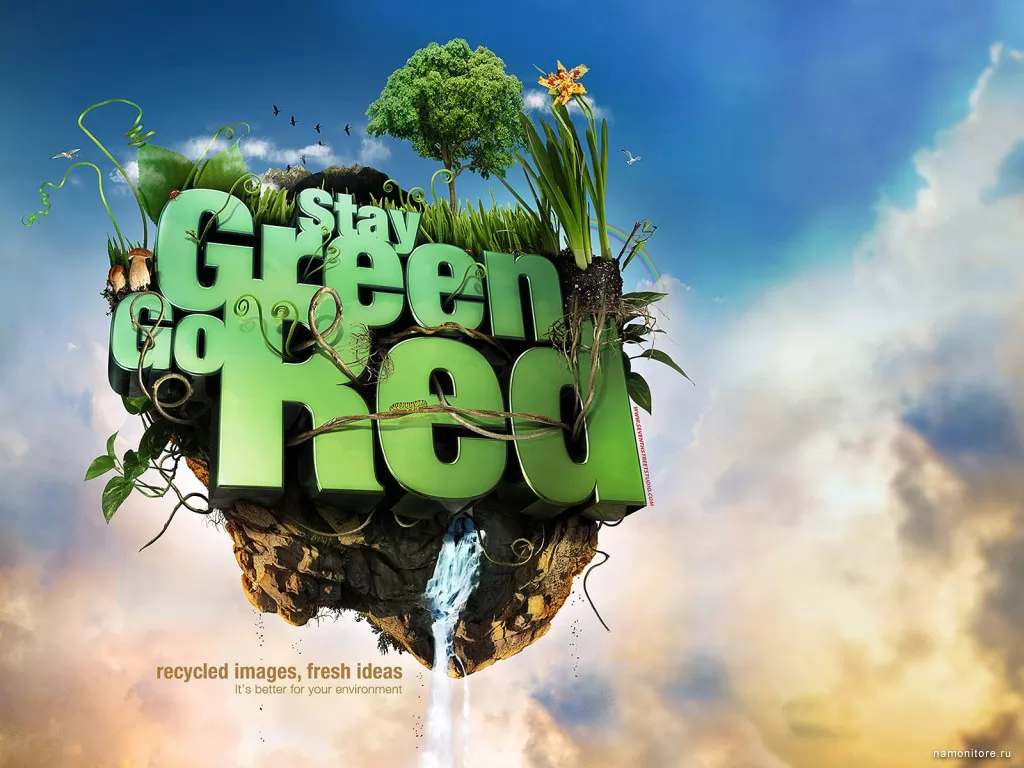 Stay Green. Go Red, 3D, , ,  