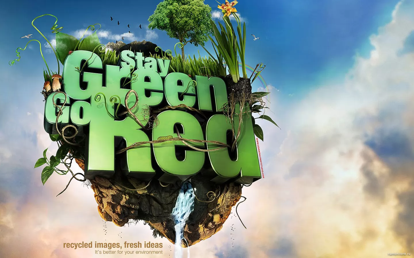 Stay Green. Go Red, 3D, , ,  