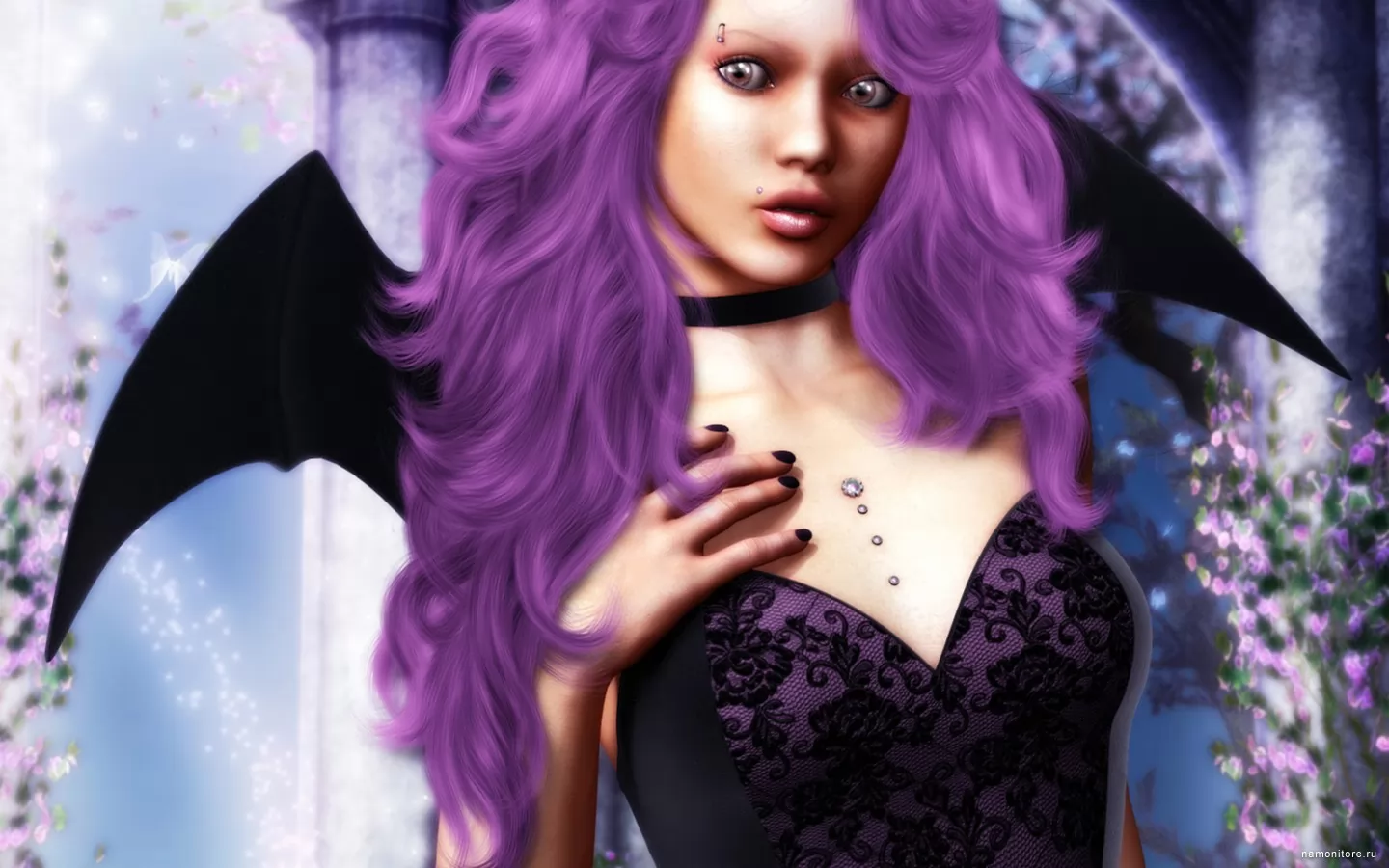 Волшебница с фиолетовыми волосами