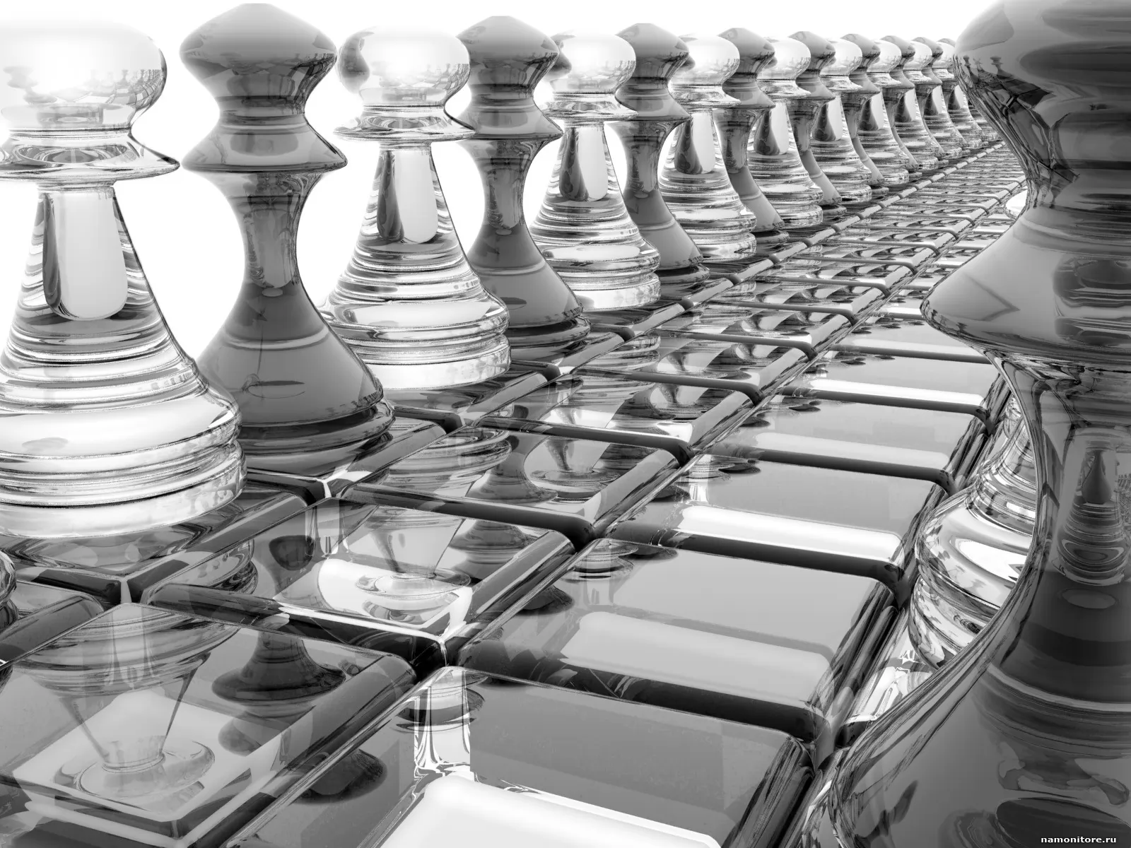 Война, 3D, рисованное, серое, чёрно-белое, шахматы х
