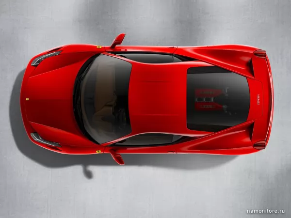 Ferrari 458 Italia. Вид сверху, 458
