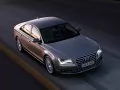 Audi A8 on road. A photo from above