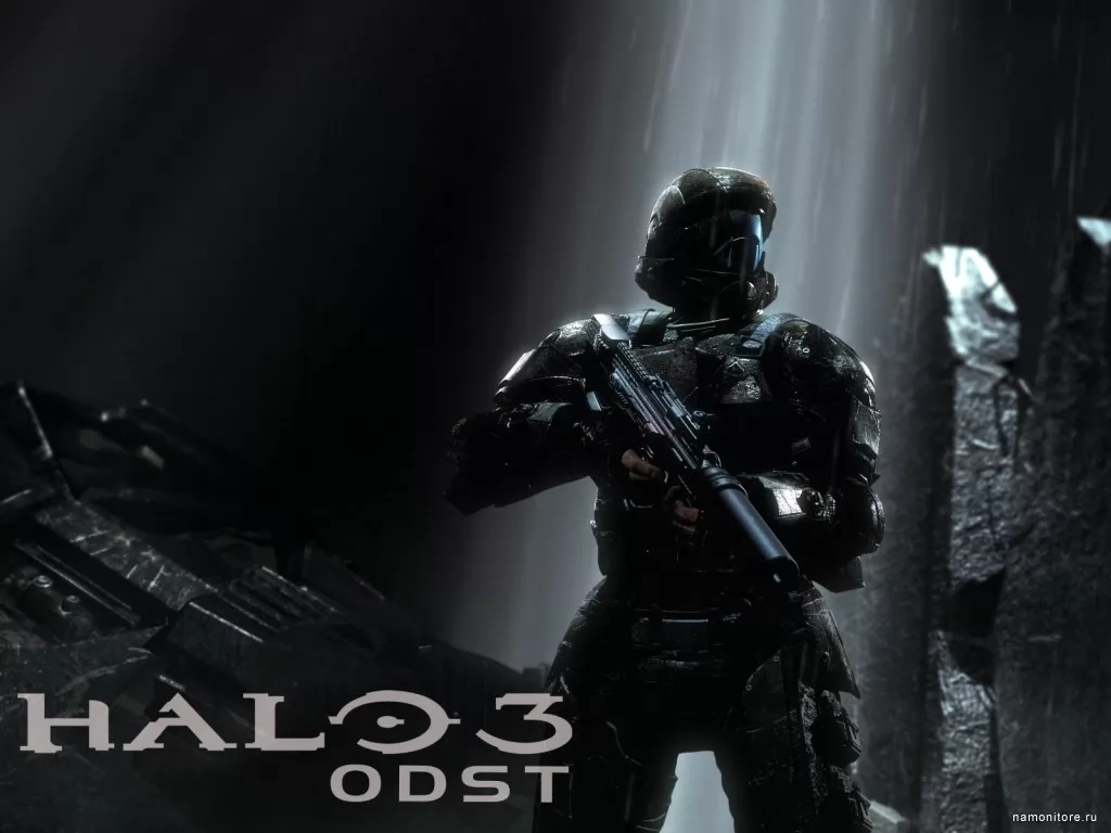 Halo 3: ODST, black, computer games, guns x
