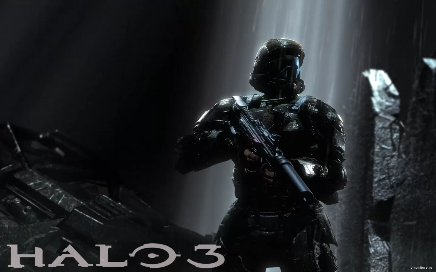 Halo 3: ODST, black, computer games, guns x