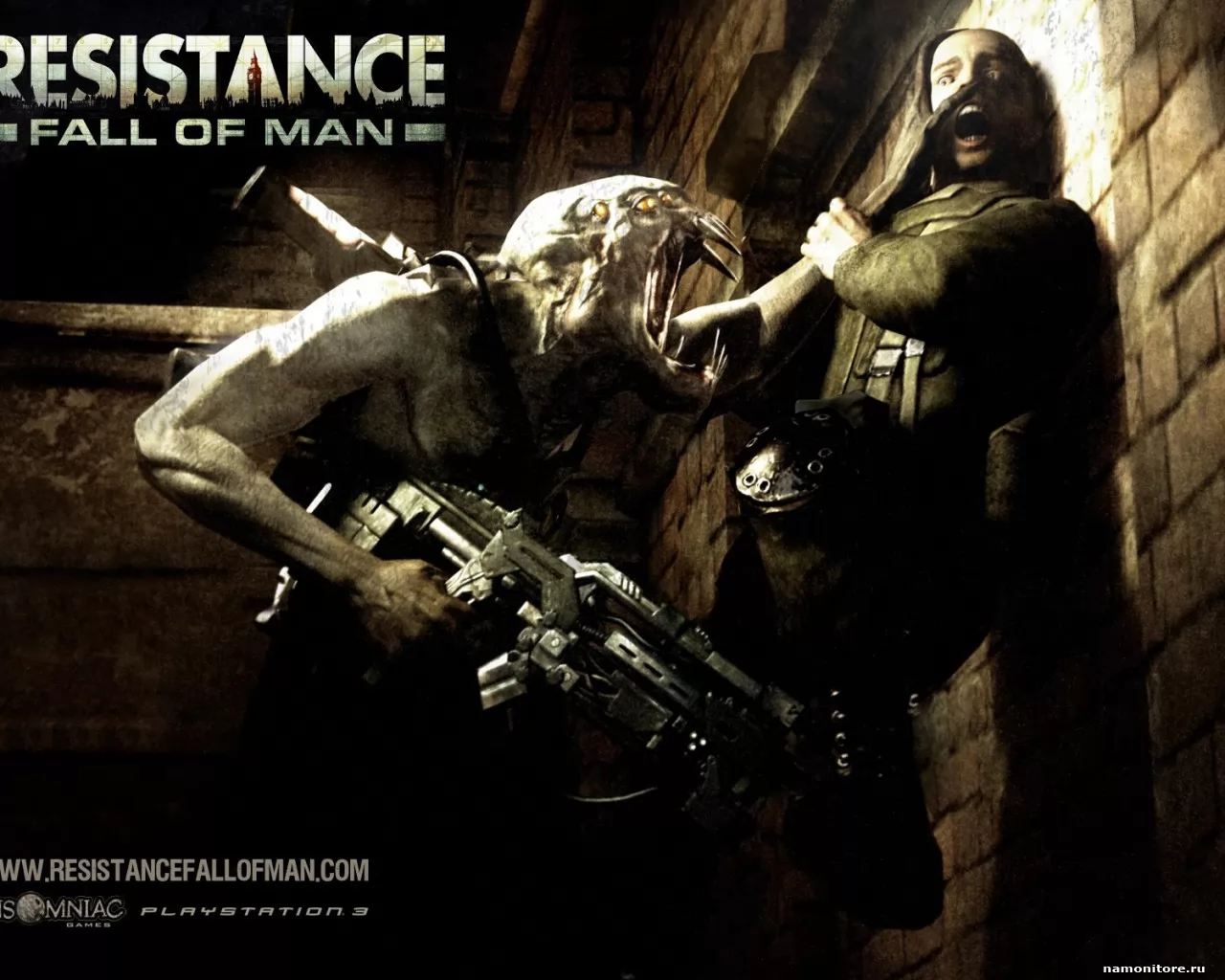Resistance: Fall of Man, brown, computer games, guns x
