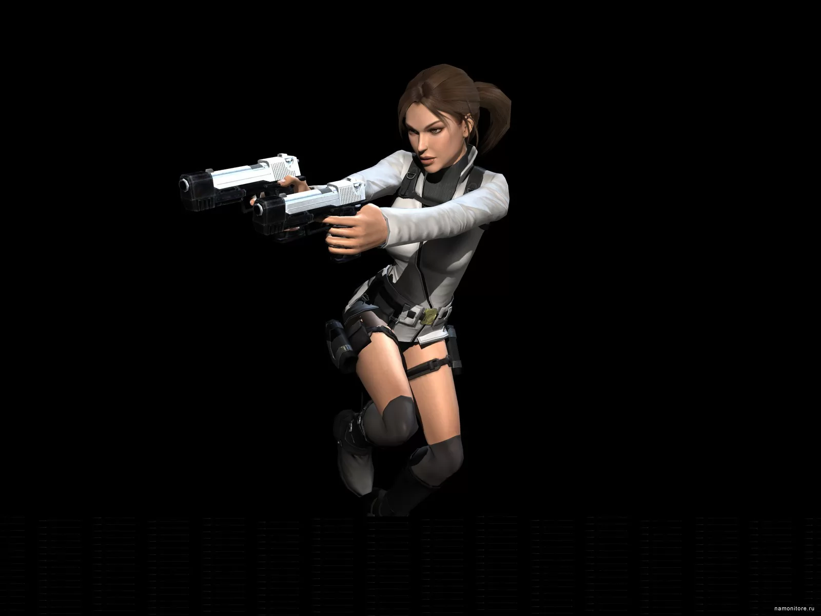 Tomb Raider: Underworld, 3D, девушки, компьютерные игры, оружие, чёрное х