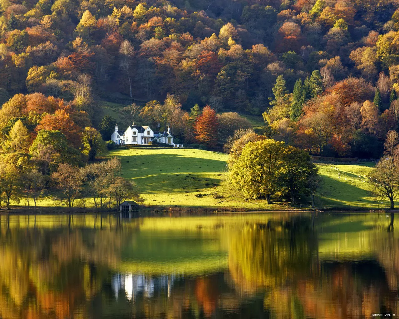 England, Cumbria, autumn, England, Europe, forest, green, lake, nature x