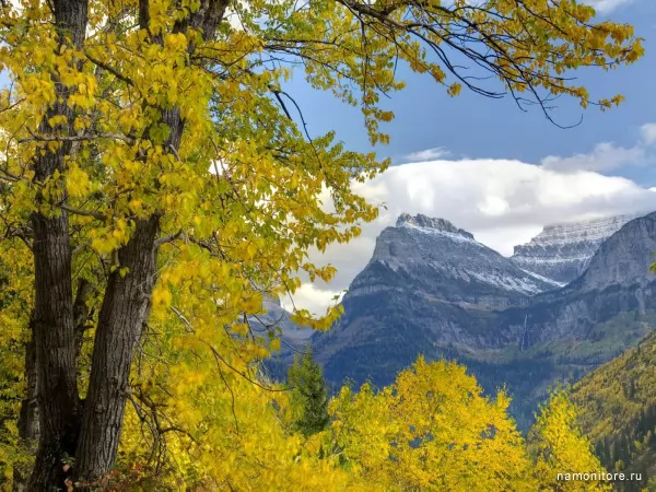 Монтана, Национальный Парк Ледников, гора Оберлин, Осень
