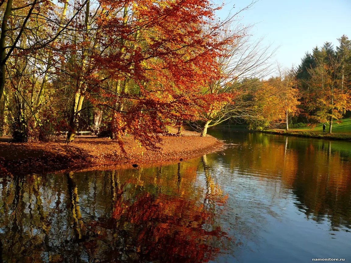 Autumn landscape, autumn, forest, lake, nature x