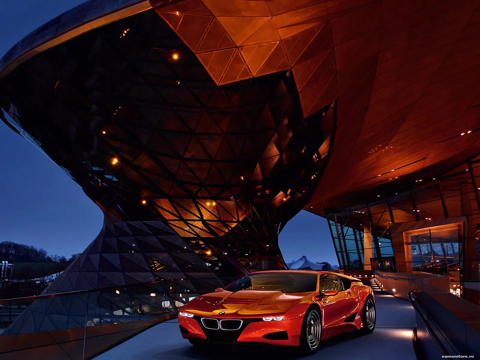 BMW M1 Concept, BMW, автомобили, концепт, ночь, спорткар, техника х