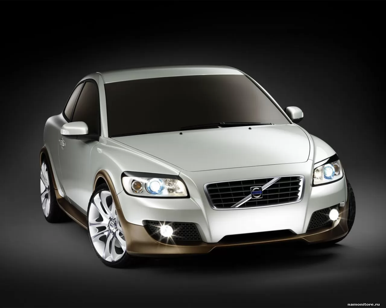 Volvo C30 Concept, Volvo, автомобили, белое, клипарт, лучшее, серебристое, техника, чёрное х