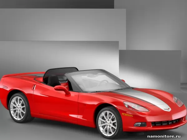 Red Chevrolet Corvette with open top, Chevrolet