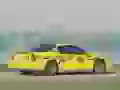 Yellow Chevrolet against lake