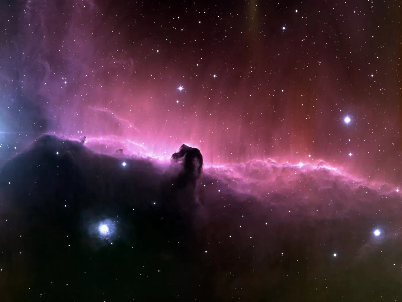 Horsehead Nebula, space, stars, violet x