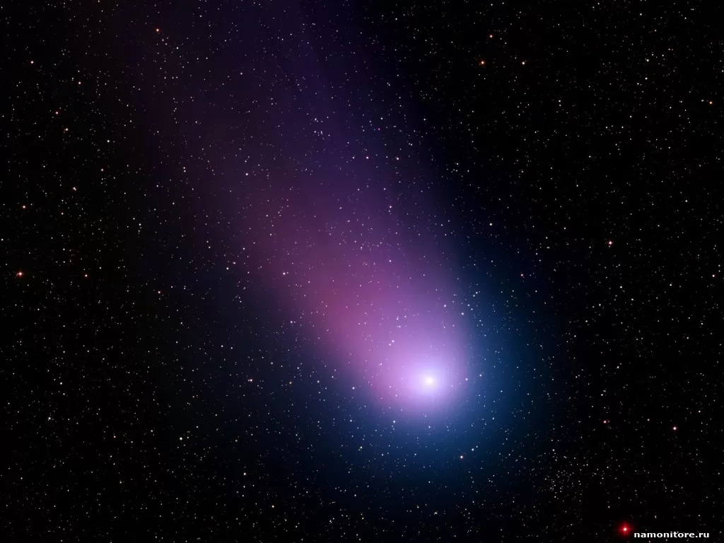 Падающая комета, космос, чёрное х