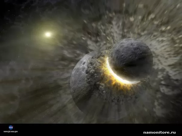 Столкновение астероида / Smash-Up at Vega, Космос