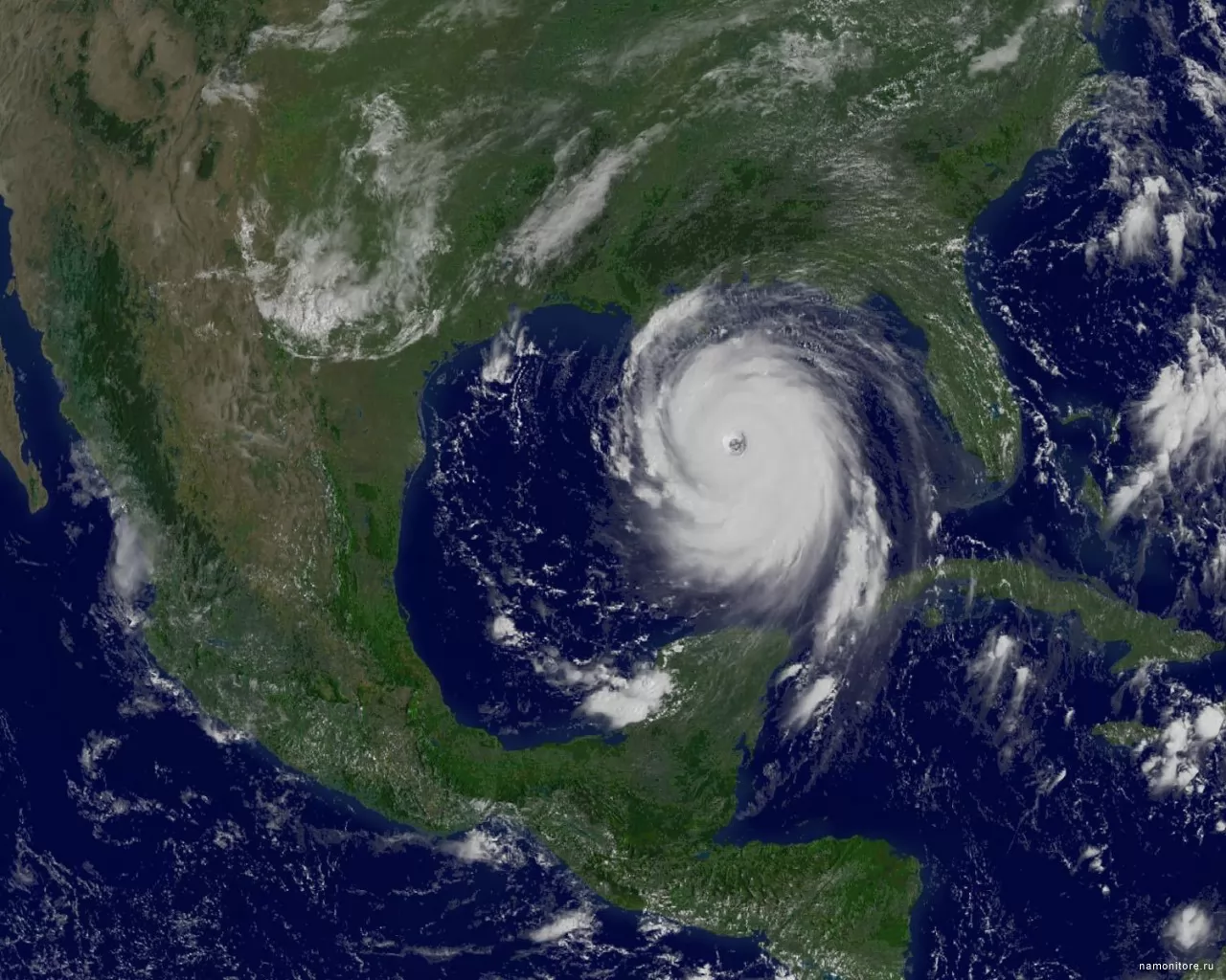 Ураган Катрина серыми красками