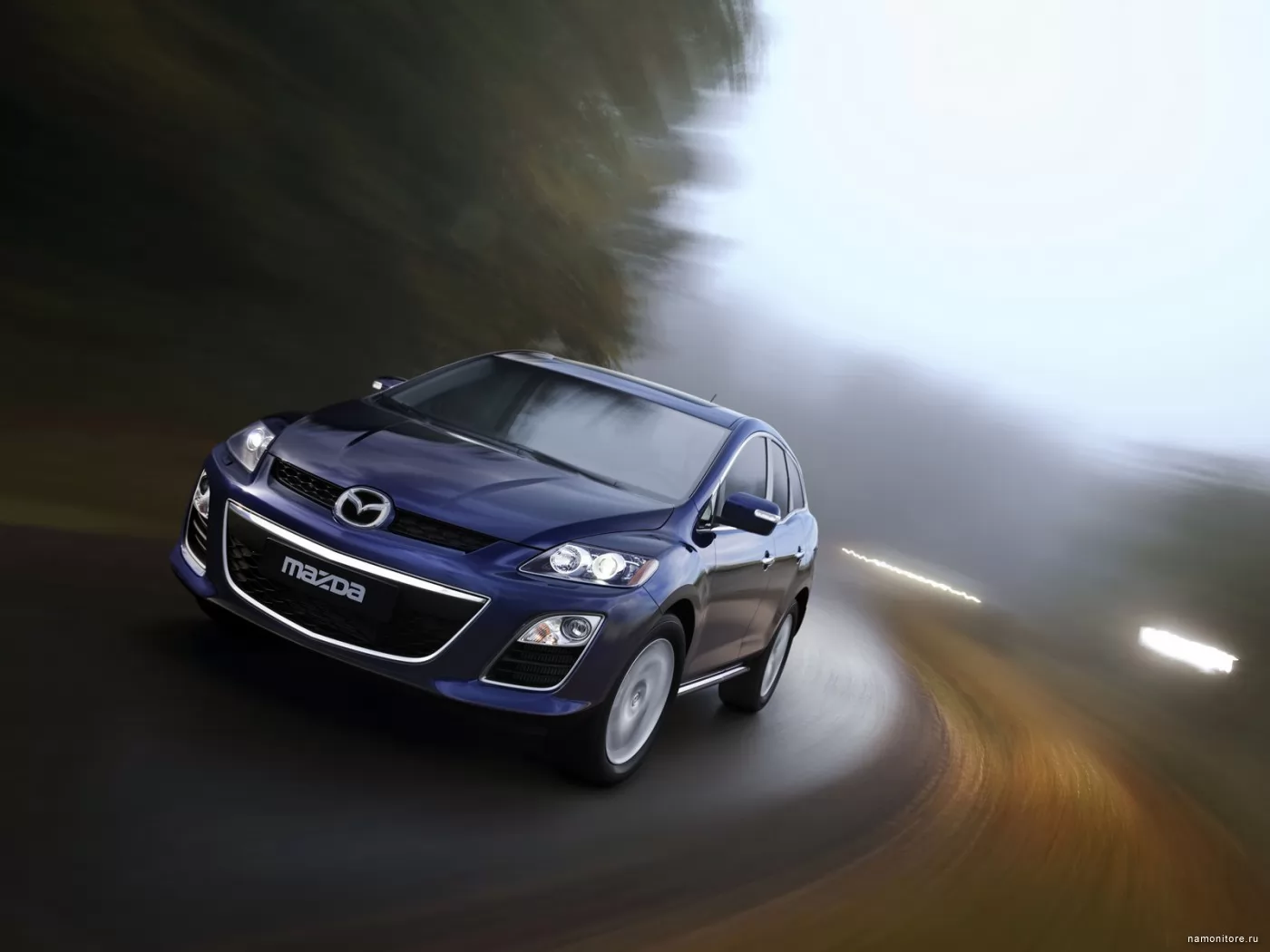 Mazda CX-7, cars, highway, Mazda, speed, technics x