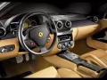 обои для рабочего стола: «Чёрно-коричневый салон Ferrari – 599 GTB Fiorano»