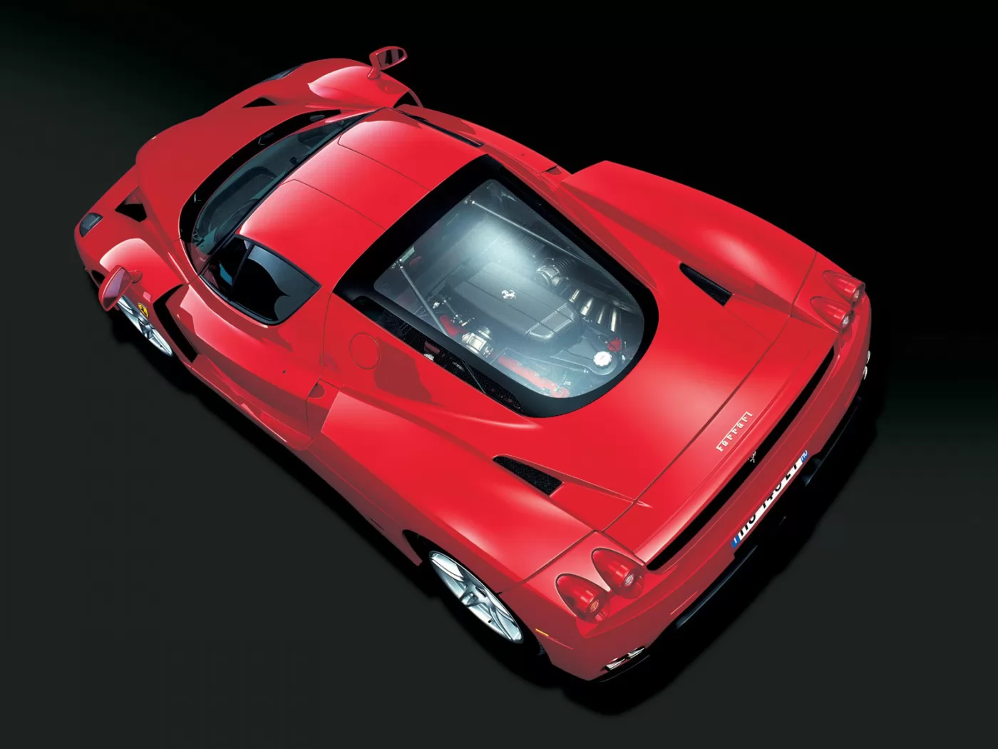 Ferrari Enzo сверху, Ferrari, автомобили, красное, лучшее, спорткар, техника х
