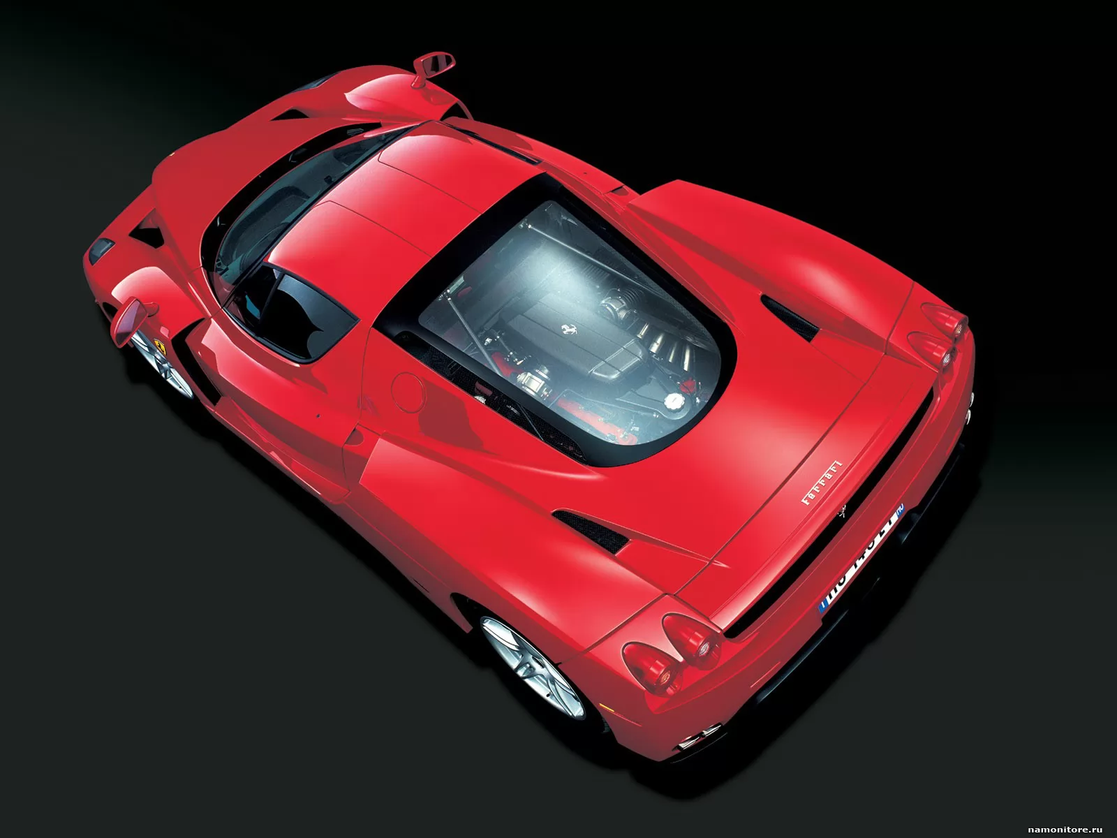 Ferrari Enzo сверху, Ferrari, автомобили, красное, лучшее, спорткар, техника х