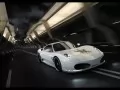 обои для рабочего стола: «Ferrari F430 мчится по тоннелю»