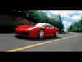 обои для рабочего стола: «Красная Ferrari F430 на дороге»