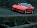 обои для рабочего стола: «Красная Ferrari, чёрноа дорога»