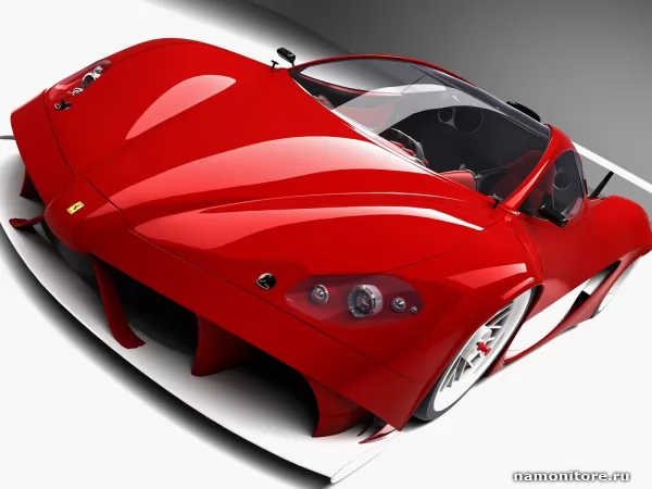 Красная Ferrari Aurea-Gt спереди, Ferrari