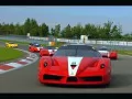обои для рабочего стола: «Красные Ferrari FXX Racing на трассе»