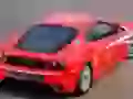 Semisports red Ferrari F430-Challenge, the top view