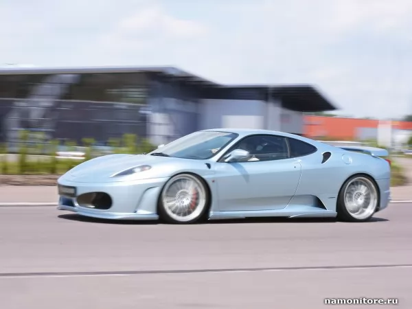 Светло-синий Ferrari Hamann-Ferrari-F430 сбоку, Ferrari
