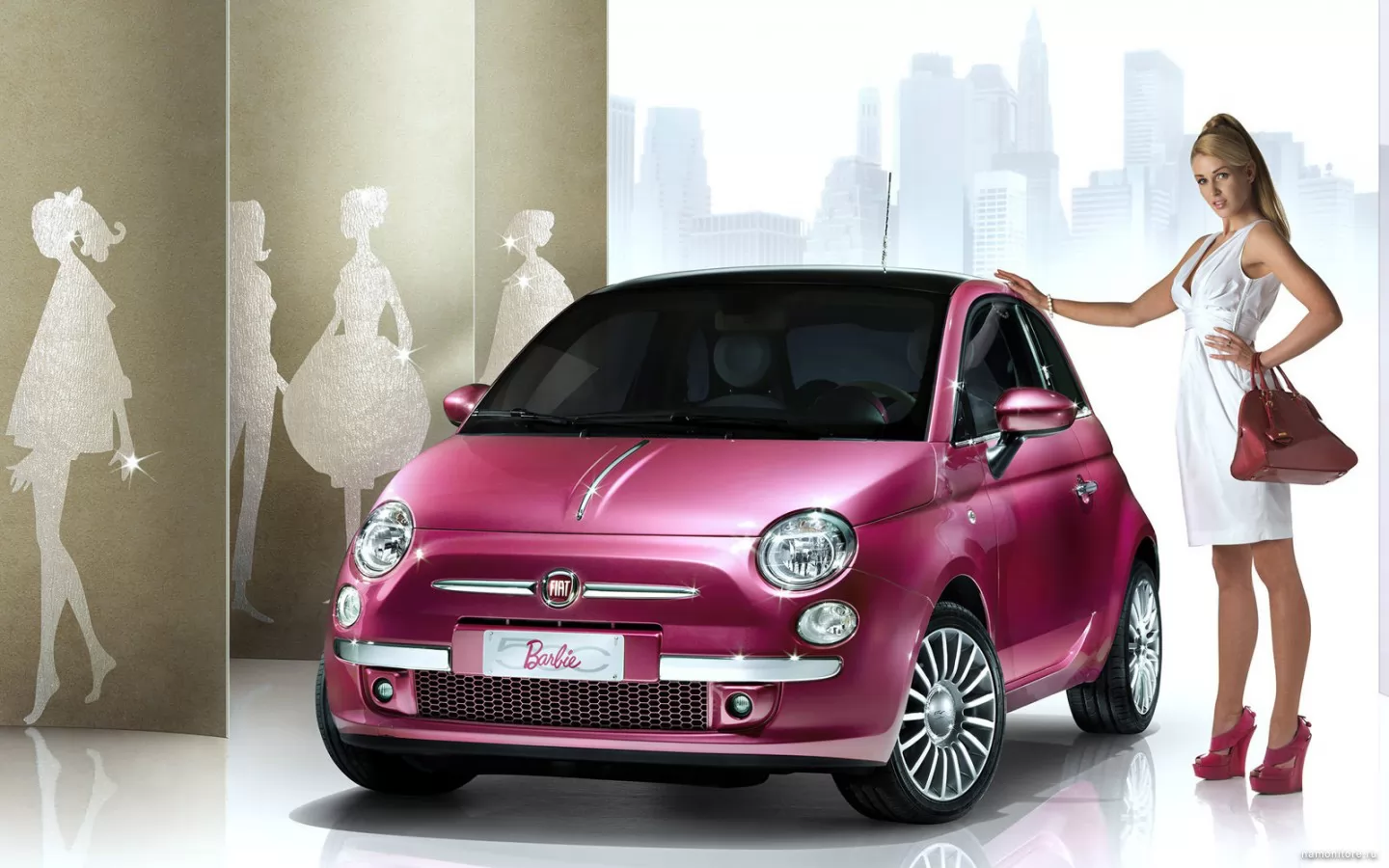 Fiat 500 Barbie Concept, 3D, Fiat, , , , , , , ,  