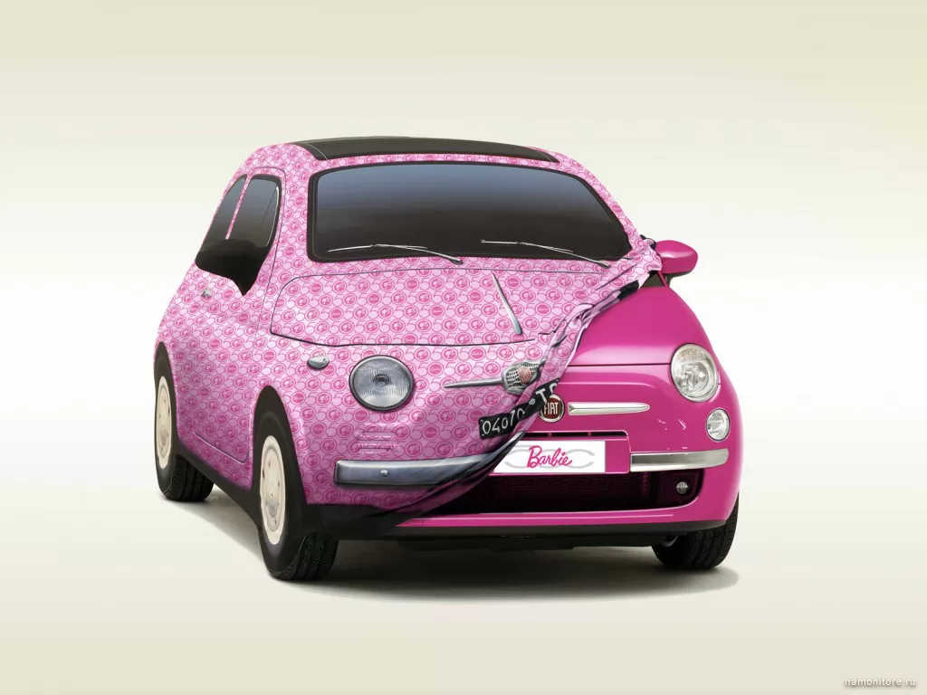 Fiat 500 Barbie Concept, 3D, Fiat, , , , ,  