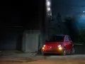 обои для рабочего стола: «Fiat 500 Sport на ночной улице»
