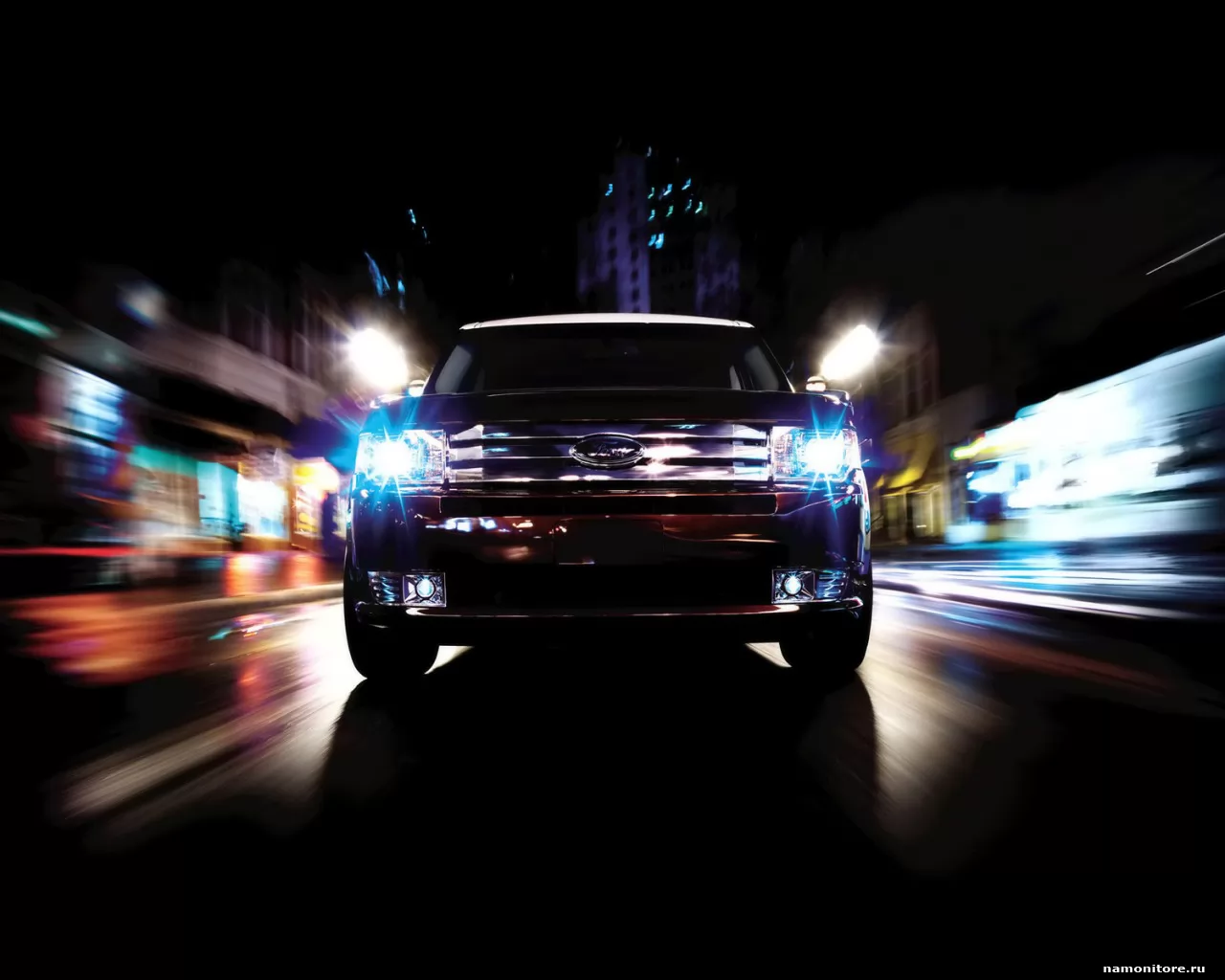 Ford Flex in front, best, black, cars, Ford, night, off-road cars, speed, technics x